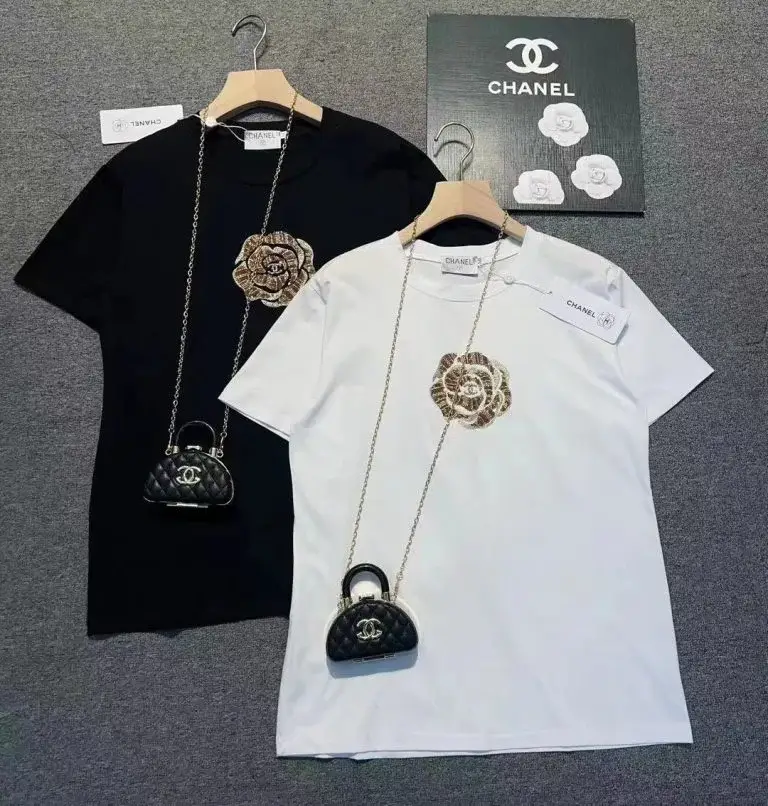 Chanel Glitter Initial T-shirt Chanel Glitter Initial T-shirt