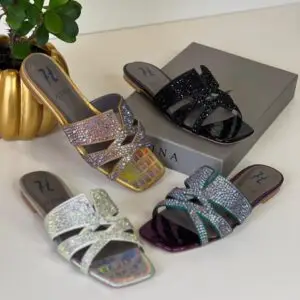GINA Silver Heeled Sandals