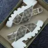 GUCCI GG Supreme Crossover Strap Platform Sandals