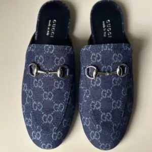 GUCCI Princetown Jumbo GG Canvas Mule