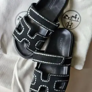 HERMES Crystal Embellished Sandal