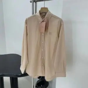 MIU MIU Andamen Camel Dobby Shirt