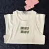 Miu Miu Ribbed Jersey Top