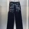 MIU MIU Fashion Print Casual Long Black Pants For Women