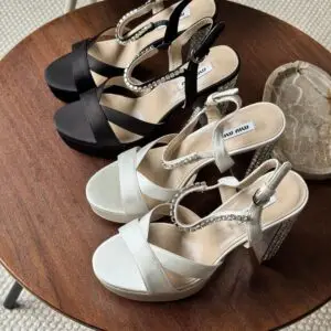 MIU MIU Satin Bow Heels