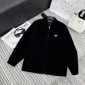 PRADA Cotton Velvet Blouson Jacket