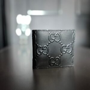 Gucci GG Canvas Leather Bifold Card Case Wallet
