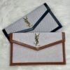 YSL Uptown Leather Clutch Bag
