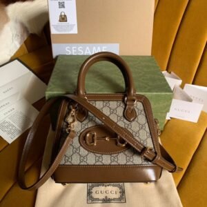 GUCCI Mini Horsebit 1955 Top Handle Bag