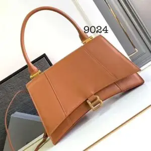 BALENCIAGA Hourglass Leather Handbag