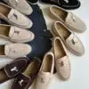 LORO PIANA Suede Flat Shoes
