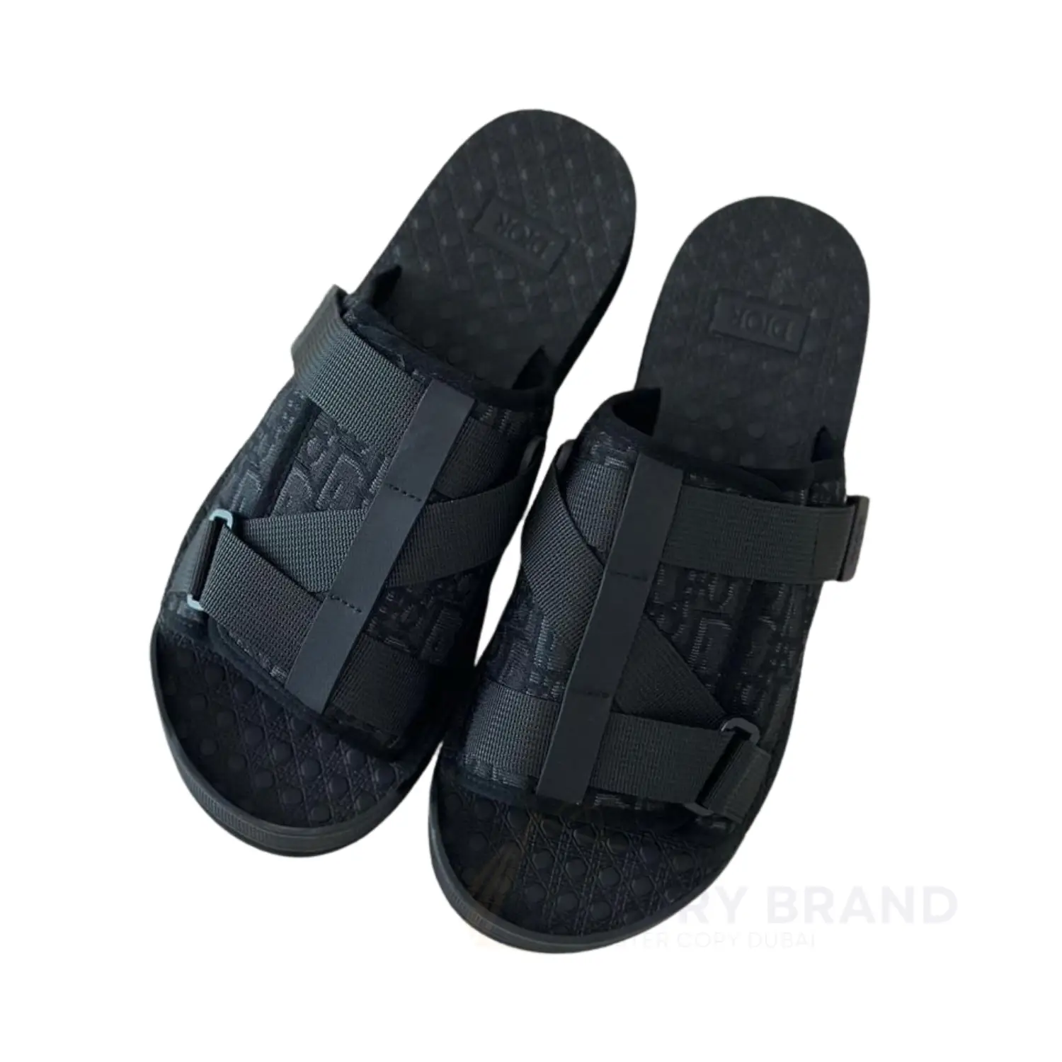DIOR Black Comfort Sandals for Men DIOR Black Comfort Sandals for Men