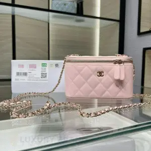 CHANEL Quilted Lambskin Vanity Case Bag