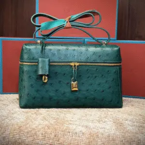 LORO PIANA Super Master Ostrich Leather Bag