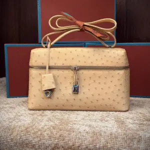 LORO PIANA Super Master Ostrich Leather Bag