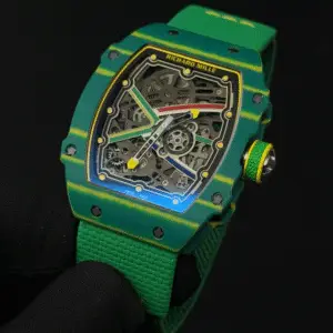 RICHARD MILLE RM67-02 south Africa edition EXTRA FLAT WATCH GREEN CARBON WITH GREEN STRAP SWISS MOVEMENT