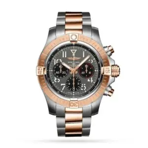 Replica Breitling Avenger Men Automatic Grey Stainless Steel & 18K Red Gold Watch UB01821A1B1U1