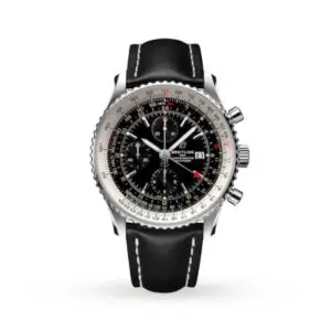 Replica Breitling Navitimer Men Automatic Black Leather Watch A24322121B2X1