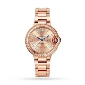 Replica Cartier Ballon Bleu de Cartier Women Automatic Gold 18ct Rose Gold Watch WJBB0077