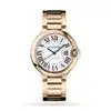 Replica Cartier Ballon Bleu de Cartier Women Automatic Silver 18ct Rose Gold Watch W69004Z2