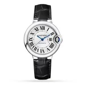 Replica Cartier Ballon Bleu de Cartier Women Automatic Silver Alligator Watch WSBB0030