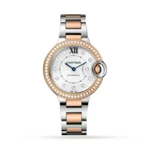 Replica Cartier Ballon Bleu de Cartier Women Automatic Silver Stainless Steel & 18ct Rose Gold Watch W3BB0023