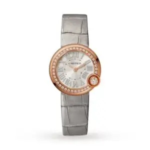 Replica Cartier Ballon Bleu de Cartier Women Quartz Silver Leather Watch WJBL0006
