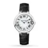 Replica Cartier Ballon Bleu de Cartier Women Quartz Silver Leather Watch WSBB0034