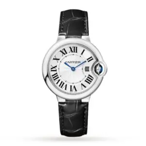 Replica Cartier Ballon Bleu de Cartier Women Quartz Silver Leather Watch WSBB0034