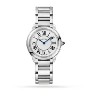 Replica Cartier Ronde Must Women Quartz Silver Calf Watch WSRN0033