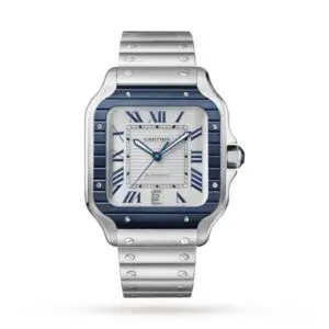 Replica Cartier Santos de Cartier Men Automatic Grey Stainless Steel Watch WSSA0047