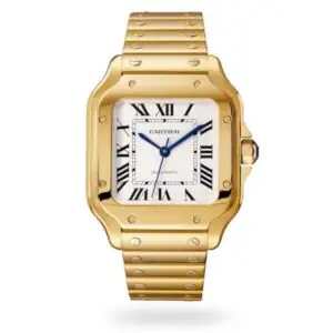 Replica Cartier Santos de Cartier Men Automatic Silver 18ct Gold Watch WGSA0030